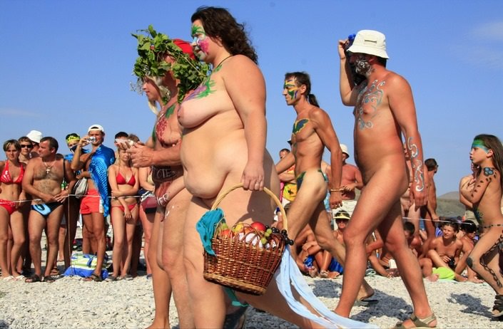 Neptune Day nudist holiday of naked fun and relaxation photo